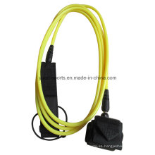 8mm 10 &#39;color amarillo TPU Surf Leash para tabla de surf